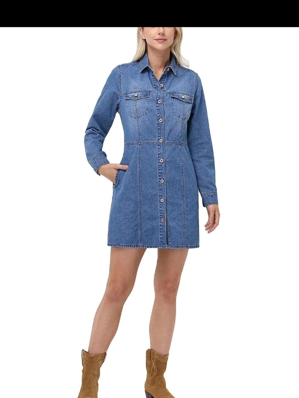 Frye & CO Blue Denim Shirt Dress SIZE XL NWT